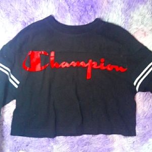 Large champion crop sweatshirt